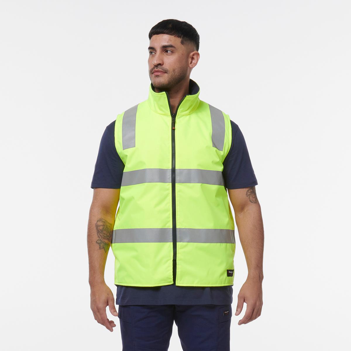 KingGee Reflective Insulated Vest (Yellow/Navy)_2