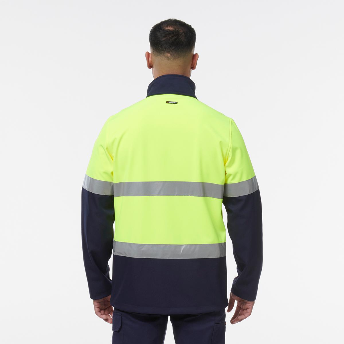 KingGee Reflective Softshell Jacket (Yellow/Navy)_5