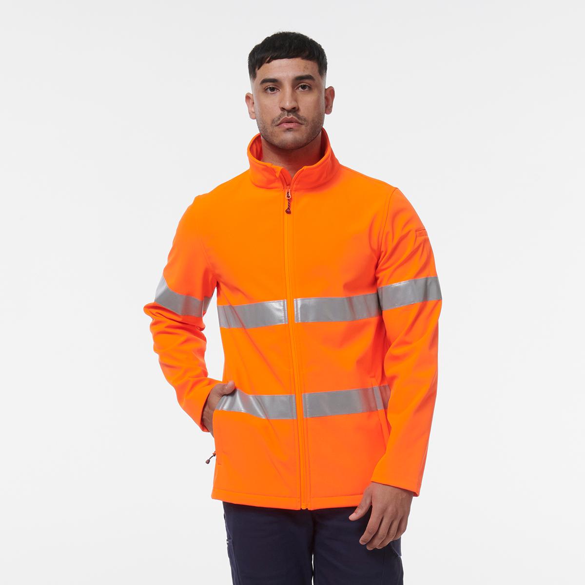 KingGee Reflective Soft Shell Jacket (Orange)_1