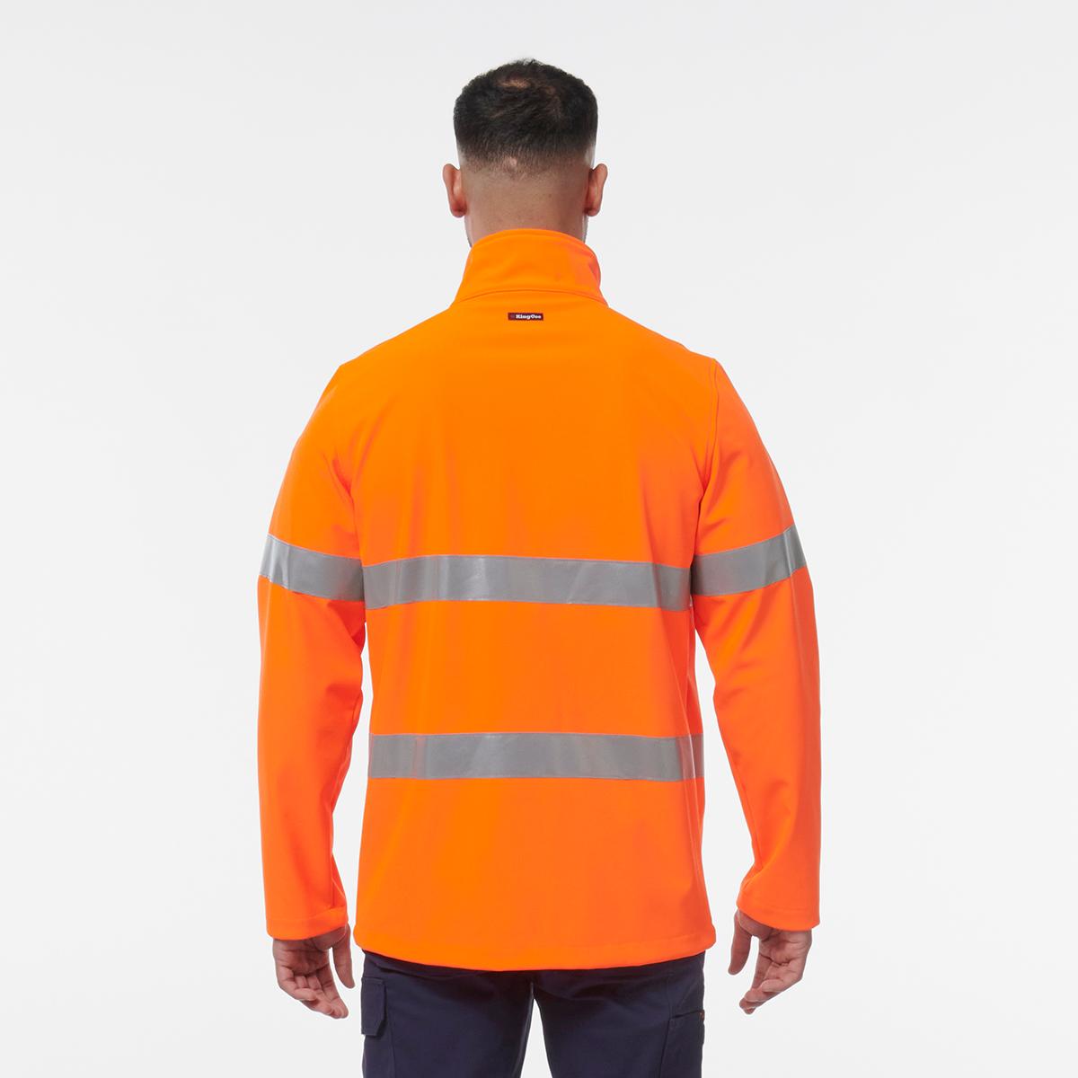 KingGee Reflective Soft Shell Jacket (Orange)_6