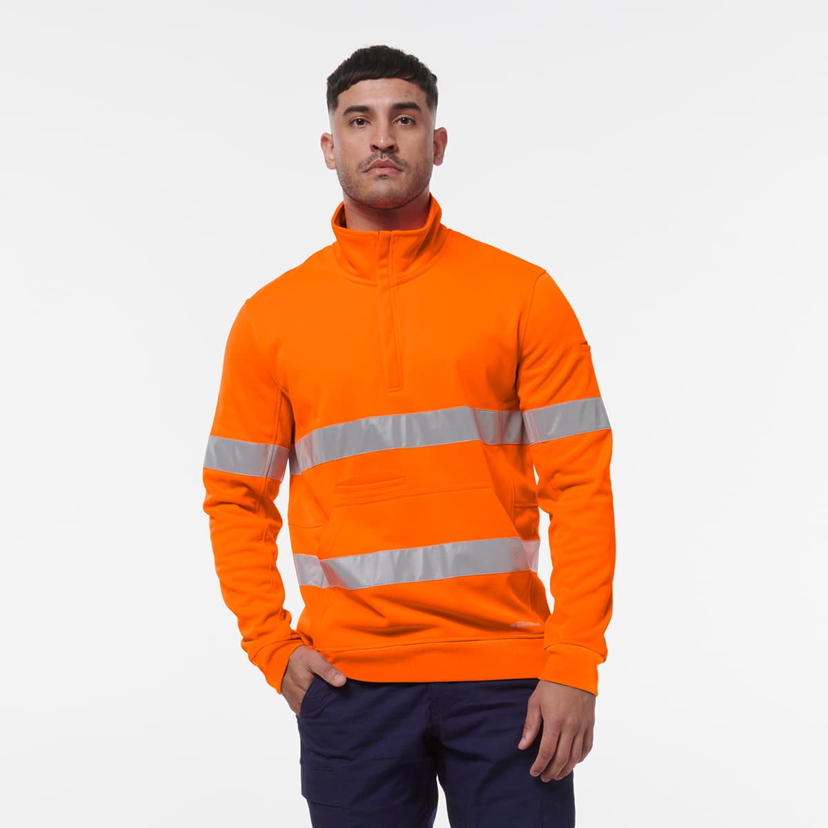 KingGee Reflective 1/4 Zip Fleece (Orange)_2