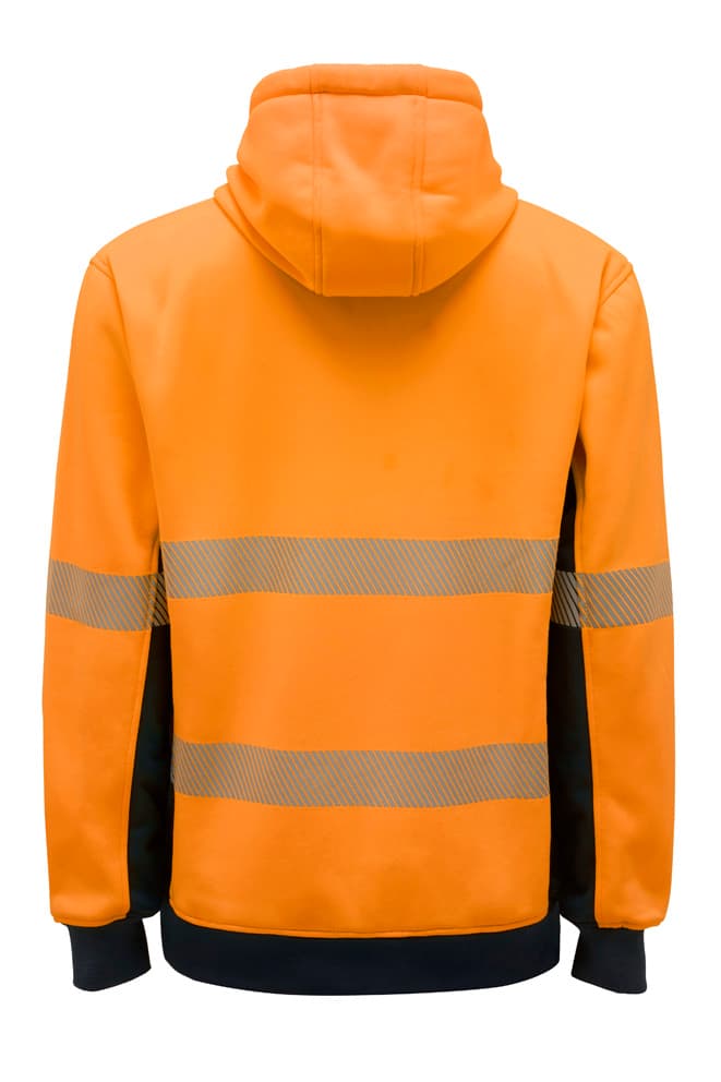 KingGee Mens Hi Vis Refelctive Pull Over Hoodie (Orange/Navy)_1