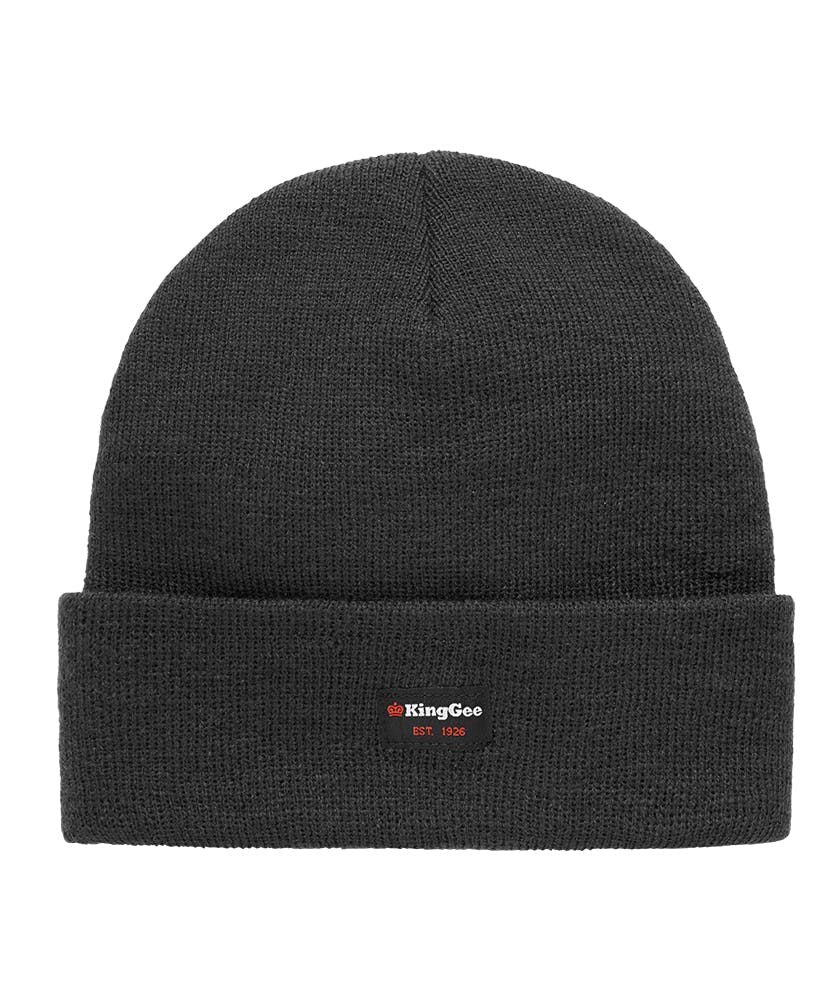 KingGee Tradies Beanie (Charcoal)_0