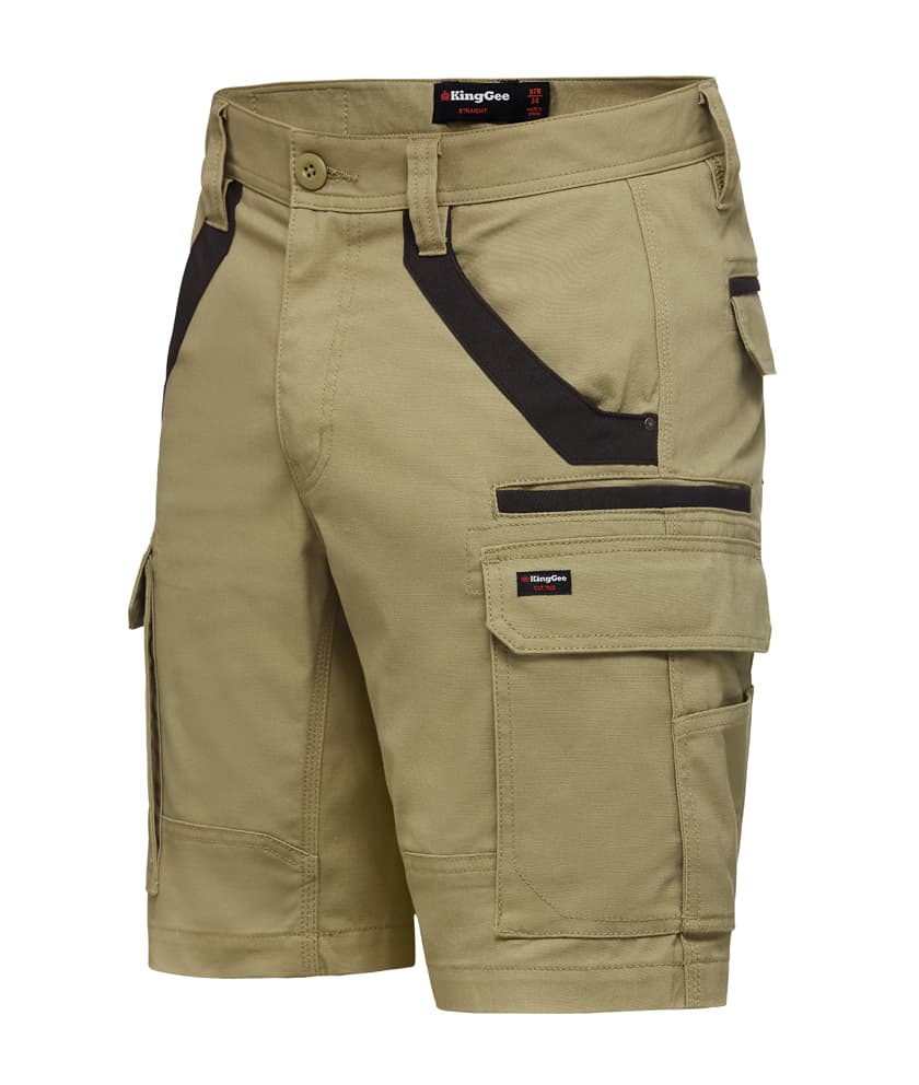 KingGee Mens Tradies Stretch Cargo Short (Khaki)