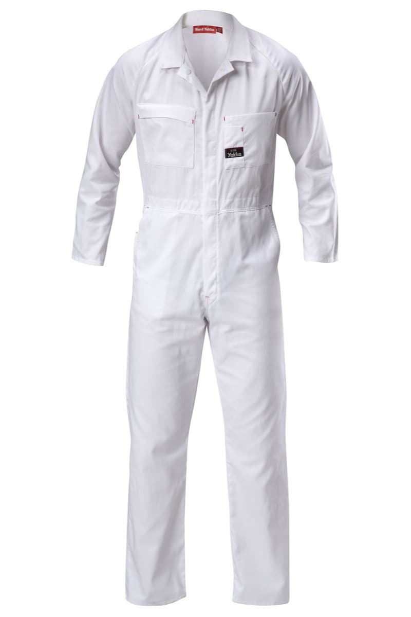 Hard Yakka Foundations Lightweight Cotton Drill Coverall (White)