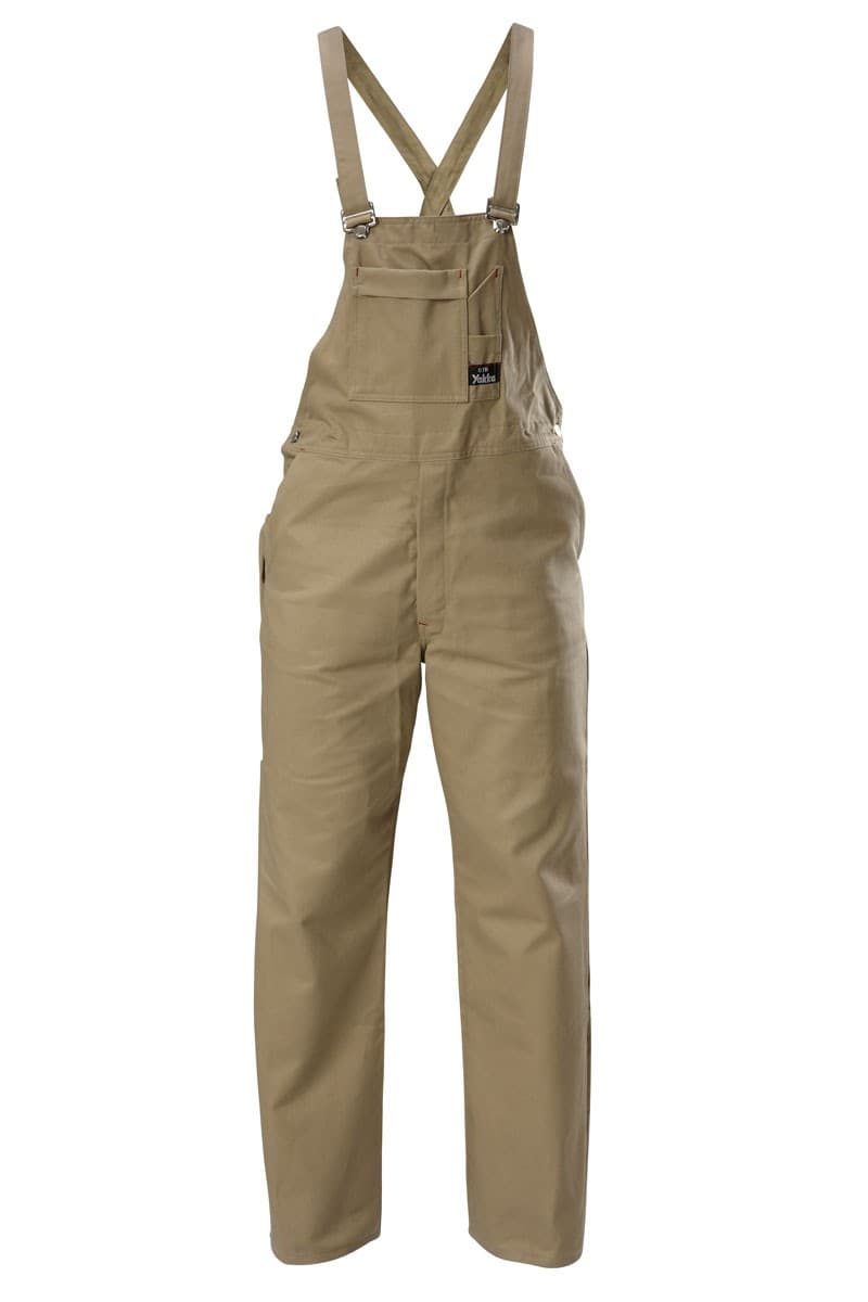 Hard Yakka Foundations Cotton Drill Bib & Brace Overall (Khaki)