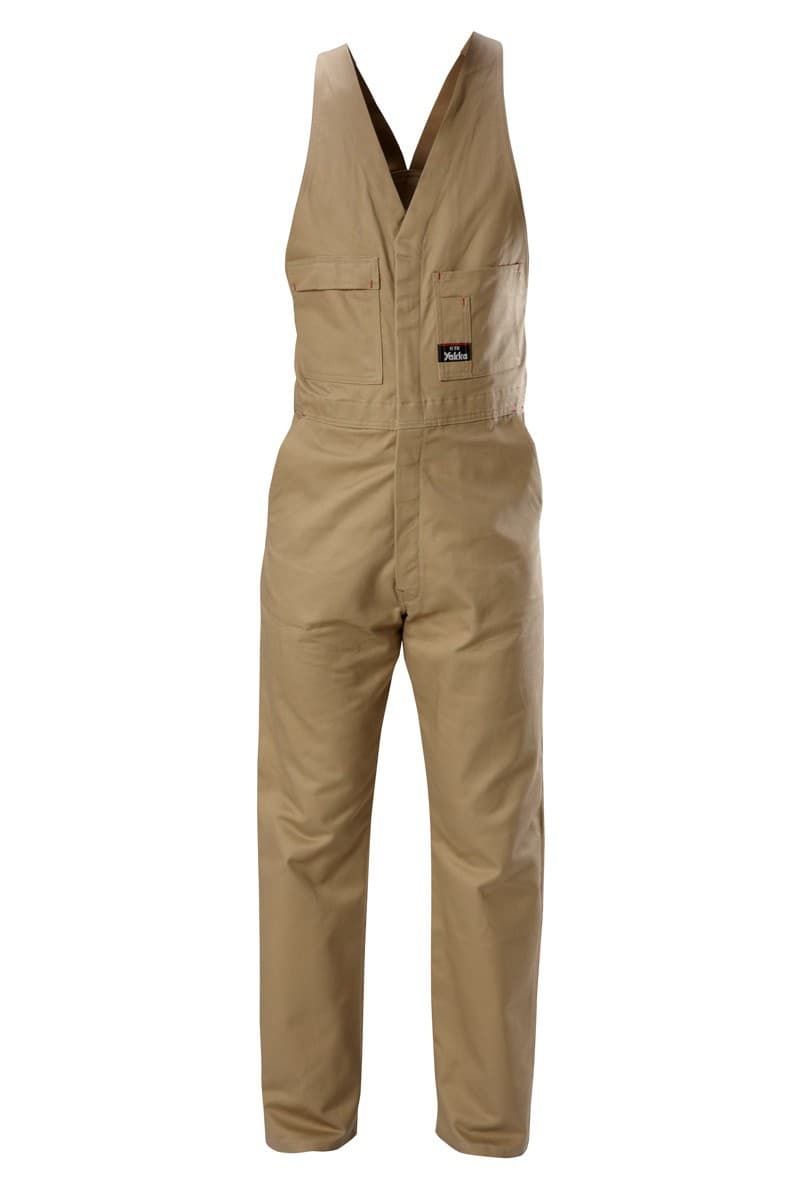 Hard Yakka Foundations Tradesman Cotton Drill Action Back Overall (Khaki)