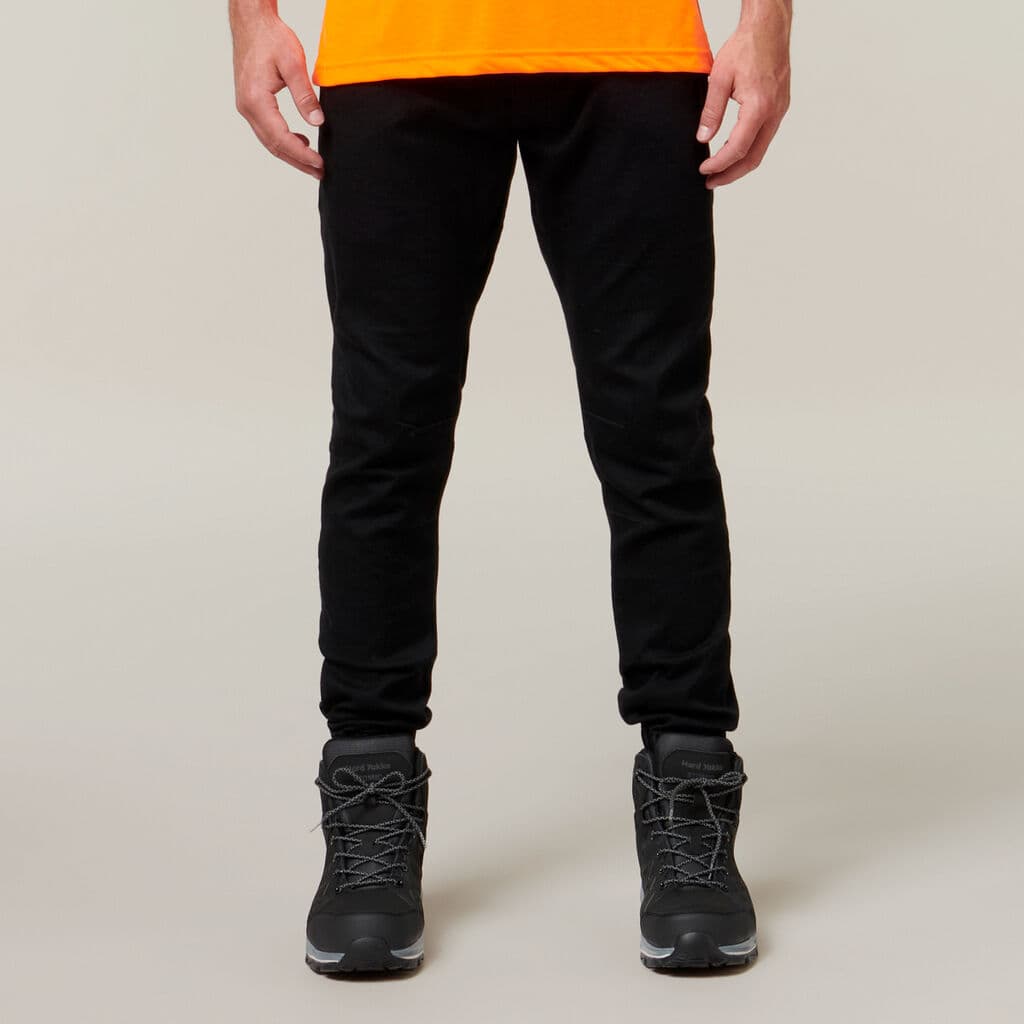 Hard Yakka Mens 3056 Active Denim Cuff Jogger (Black)