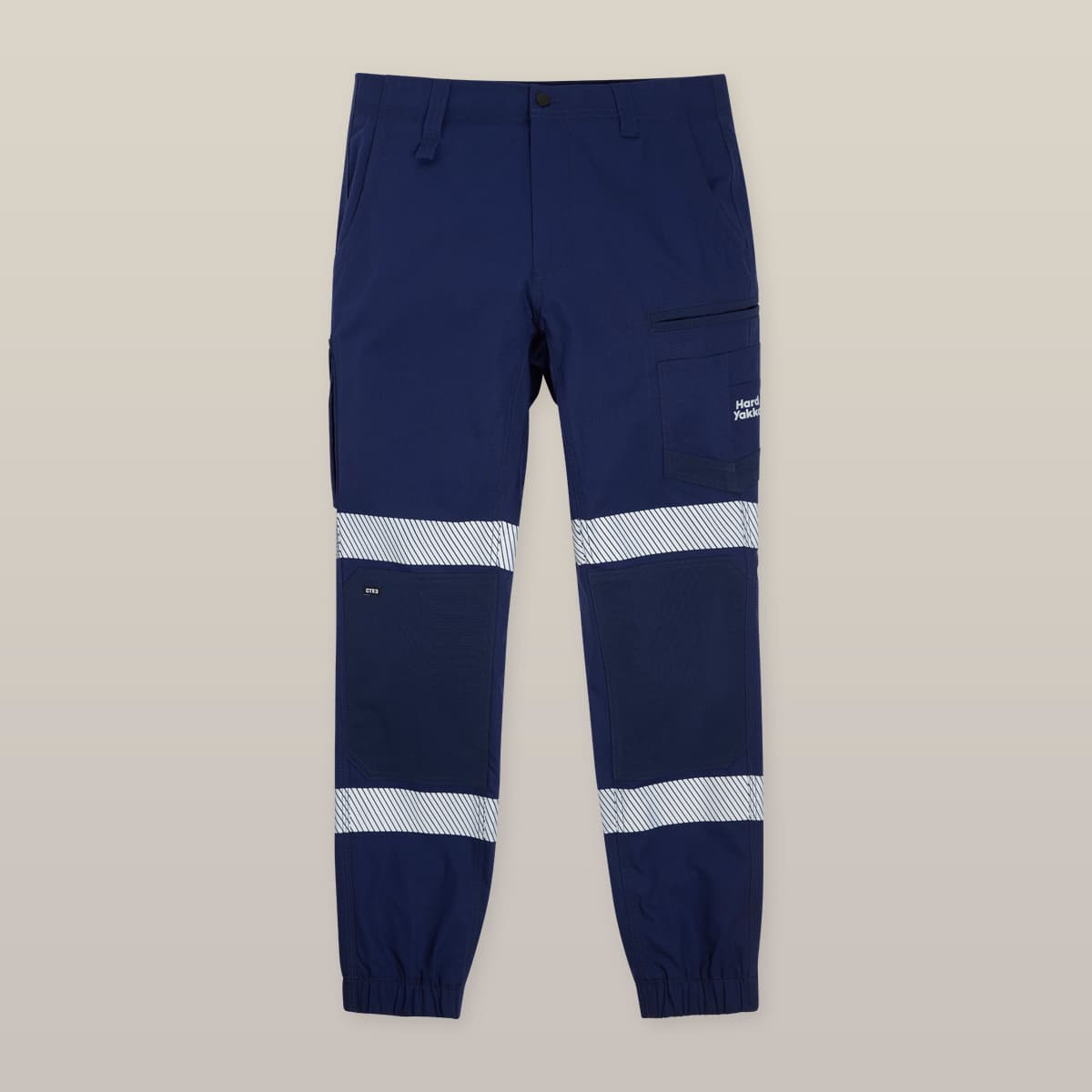 Hard Yakka Mens Raptor Cuff Pant With Tape (Navy)
