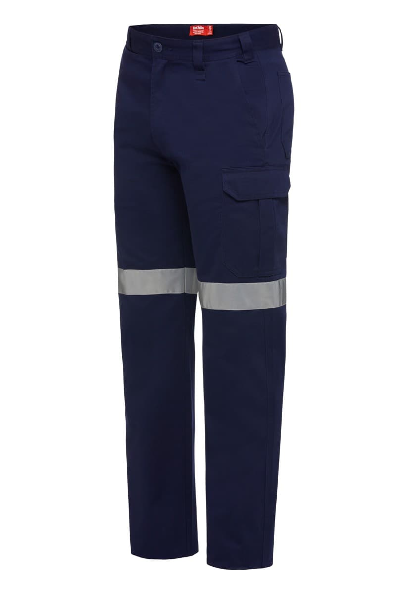 Hard Yakka L/Weight Drill Cargo Pant With Tape (Navy)