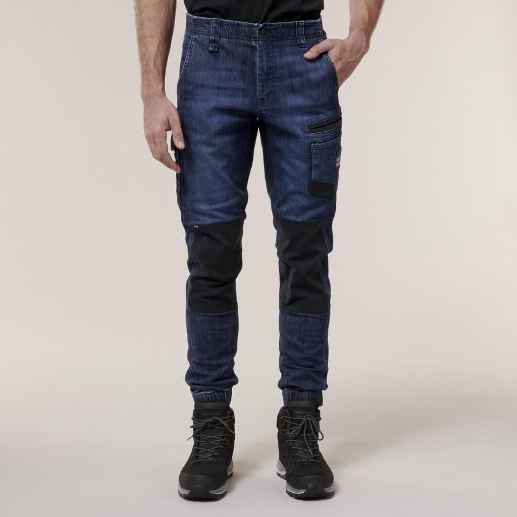Hard Yakka Mens Raptor Cuff Denim Jean (Dark/Indigo)