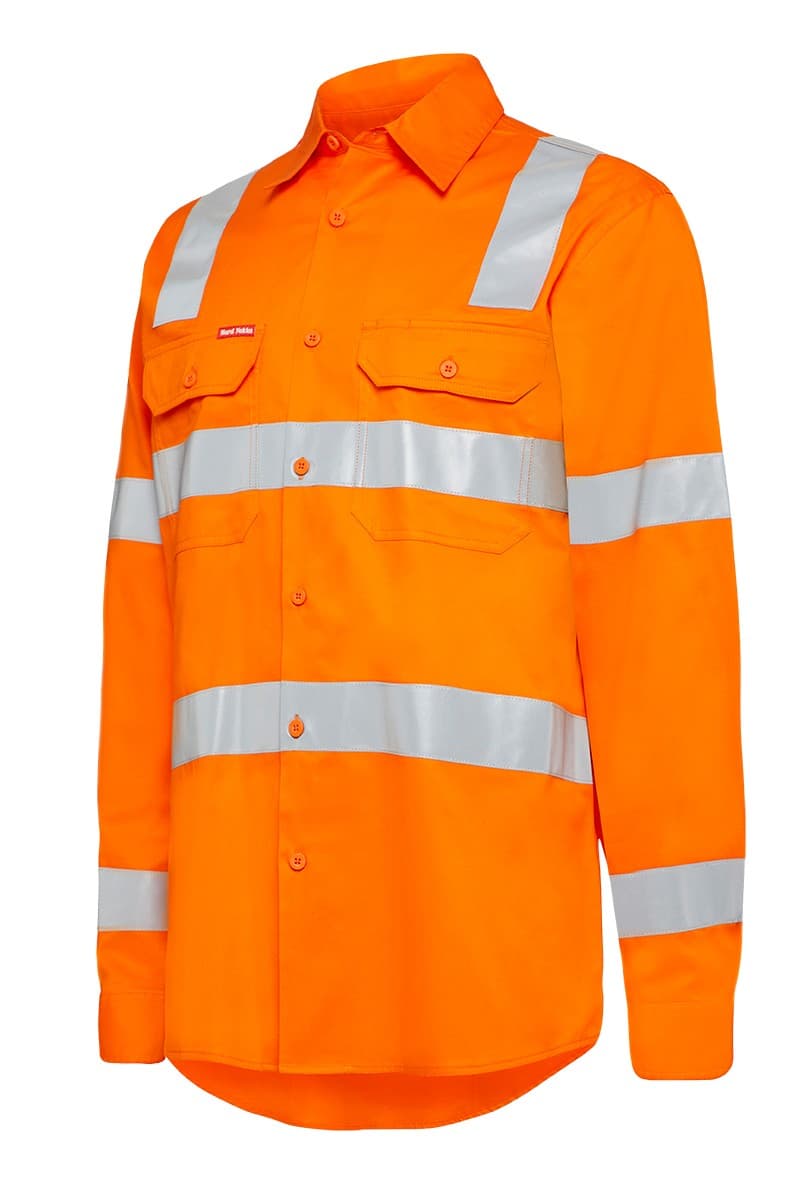 Hard Yakka Biomotion Hi-Visibility Shirt With Tape (Special Purpose Orange)