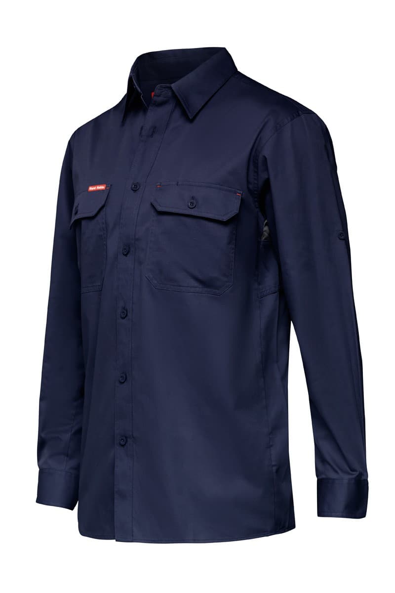 Hard Yakka L/Sl L/Weight Drill Ventilated (Navy)