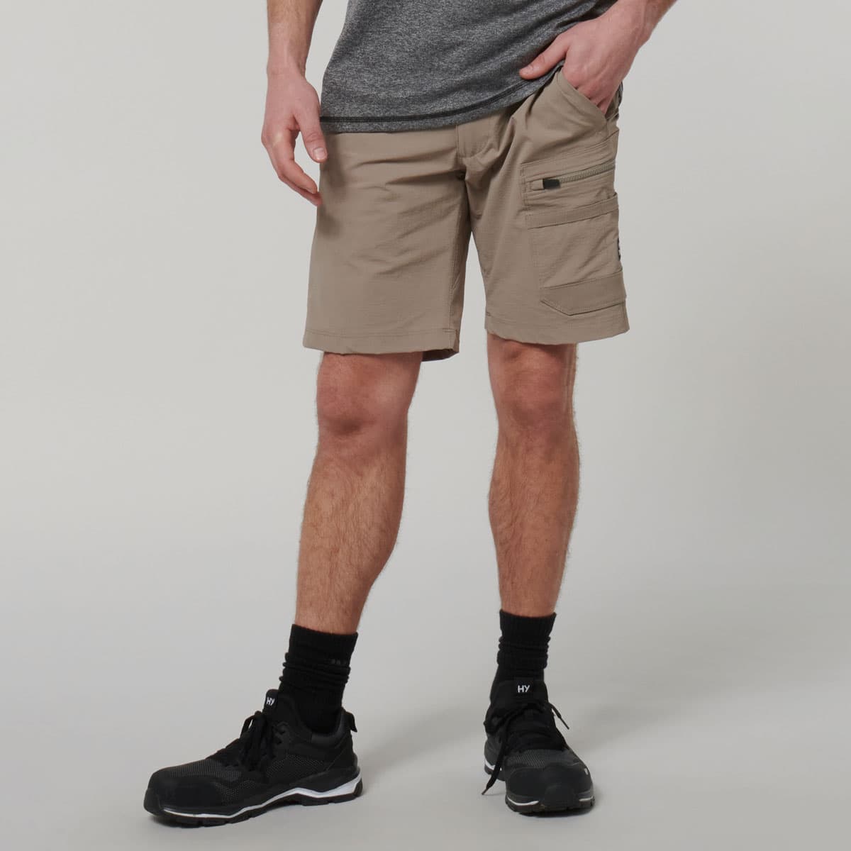 Hard Yakka Mens X Mid Shorts (Desert)_1