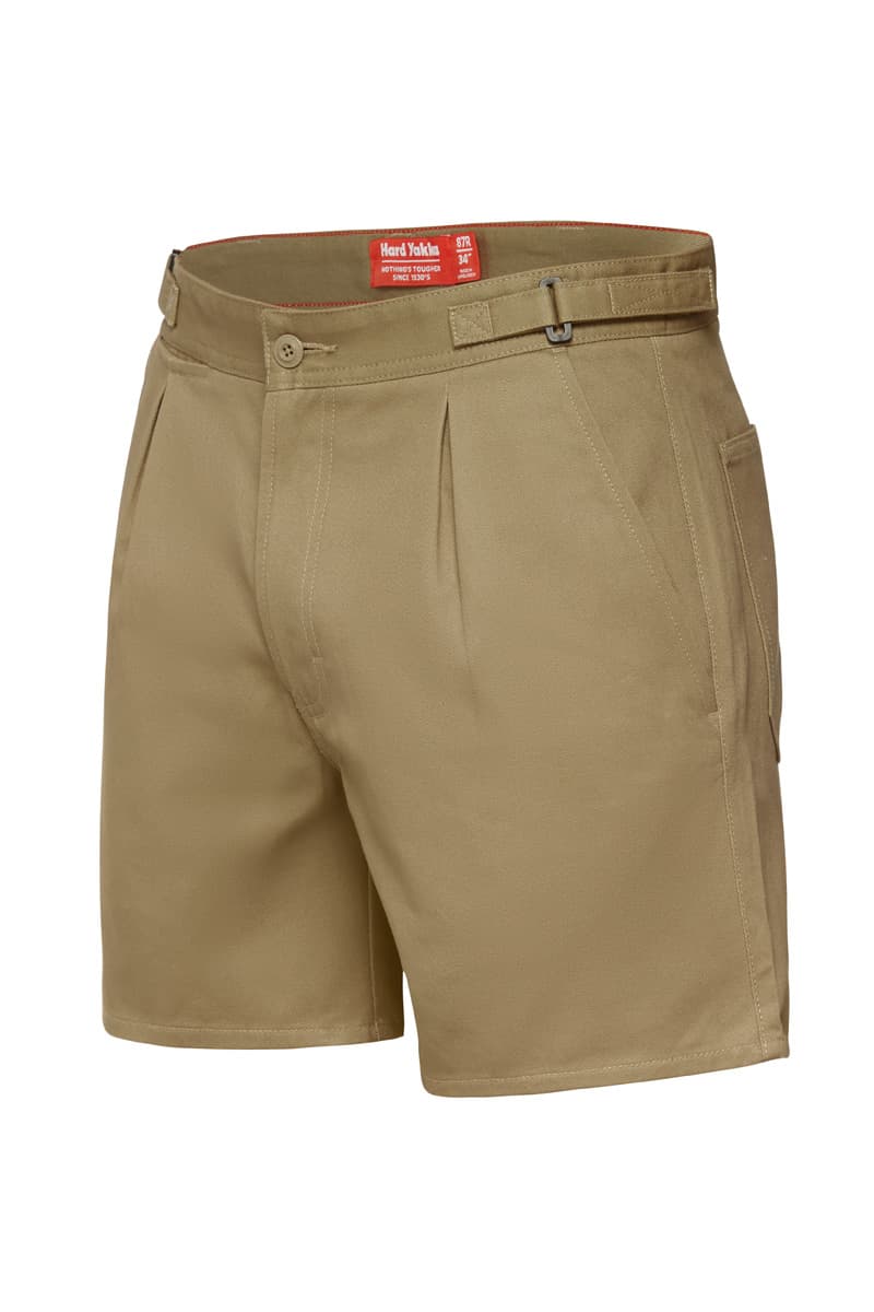 Hard Yakka Drill Short With Side Tabs (Khaki)