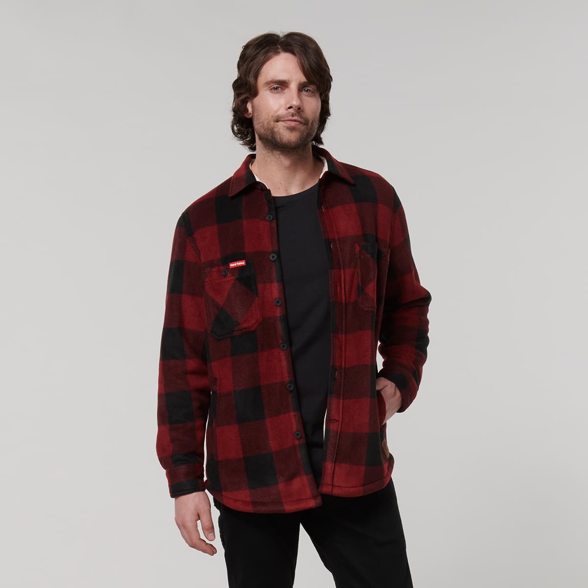 Hard Yakka Legends Sherpa with Beanie (Burgundy)_3