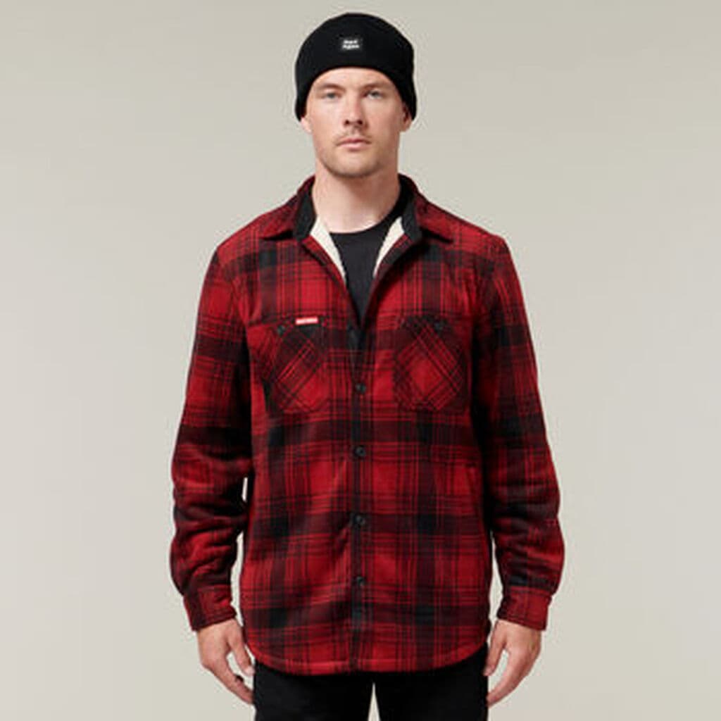 Hard Yakka Legends Sherpa with Beanie (Camper/Red)