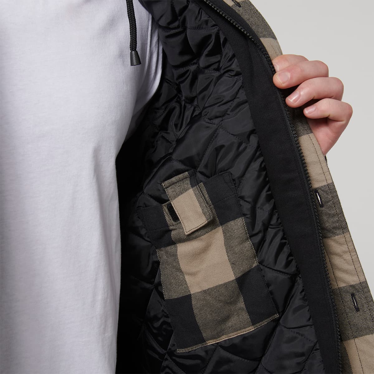 Hard Yakka The Quilted Shacket (Iron/Bark)_6