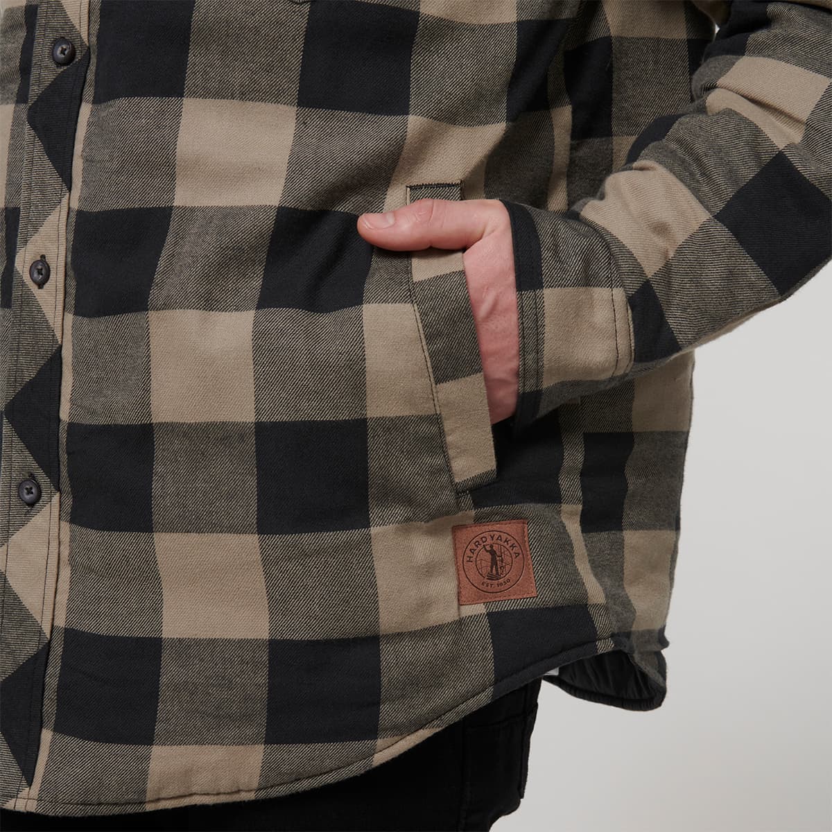 Hard Yakka The Quilted Shacket (Iron/Bark)_8