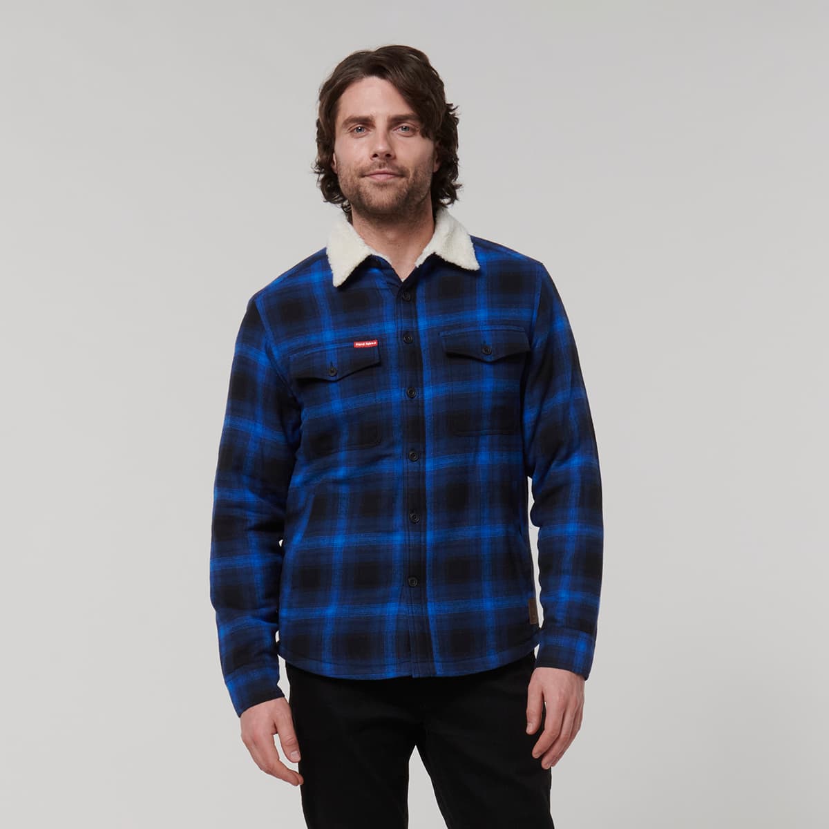 Hard Yakka Trucker Sherpa Jacket (Blue Knight)