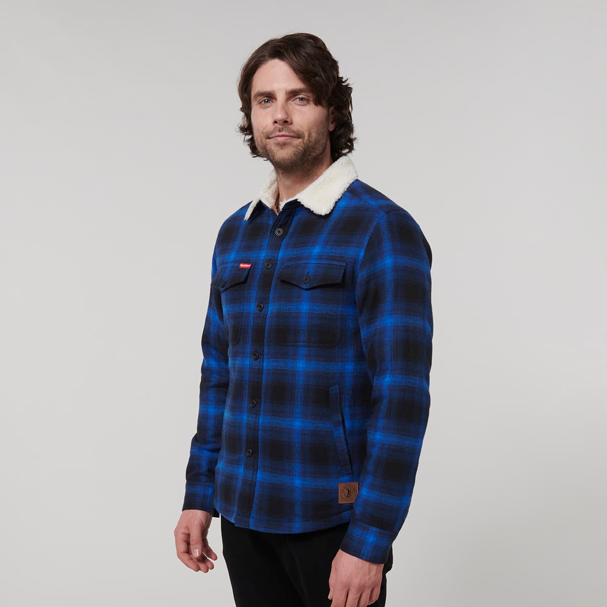 Hard Yakka Trucker Sherpa Jacket (Blue Knight)_4