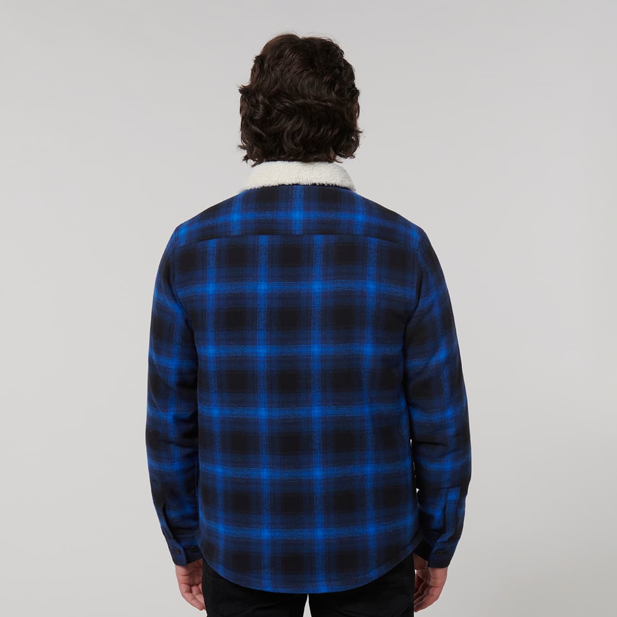 Hard Yakka Trucker Sherpa Jacket (Blue Knight)_5