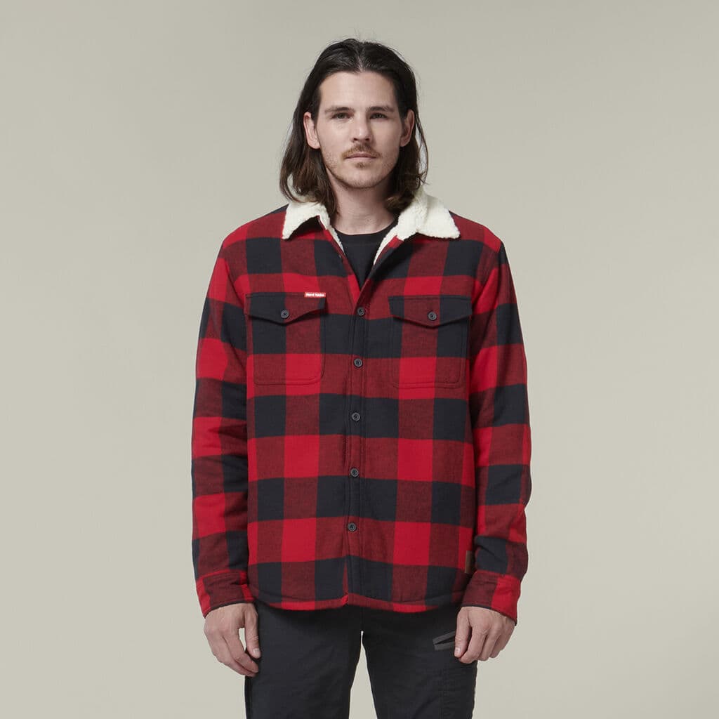 Hard Yakka Trucker Sherpa Jacket (Red)