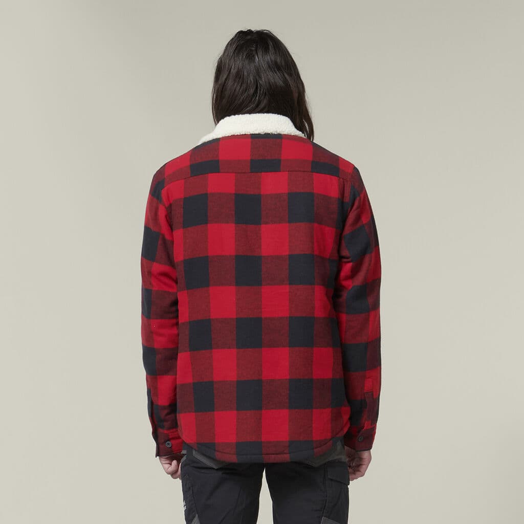 Hard Yakka Trucker Sherpa Jacket (Red)_2
