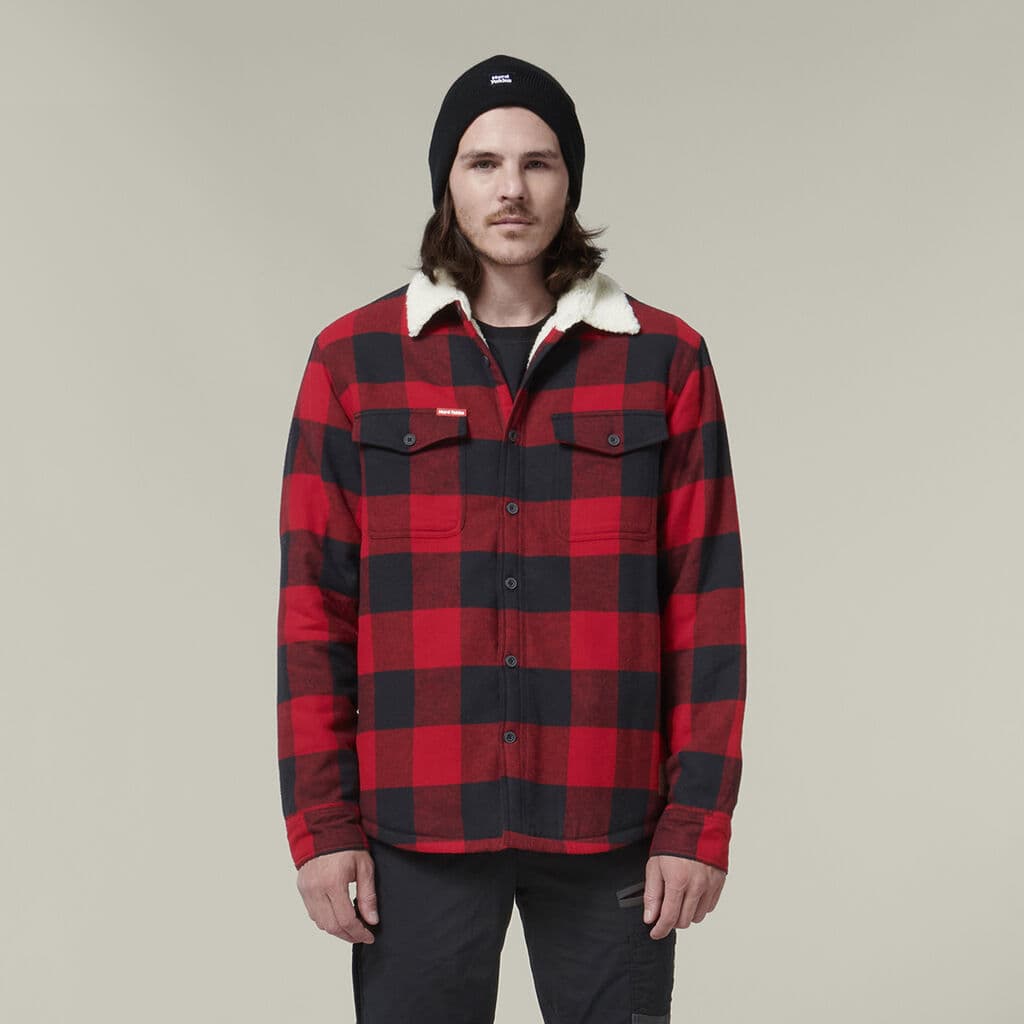 Hard Yakka Trucker Sherpa Jacket (Red)_4