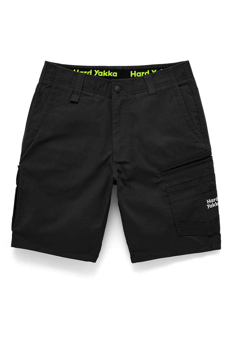 Hard Yakka Womens Raptor Mid Shorts (Black)