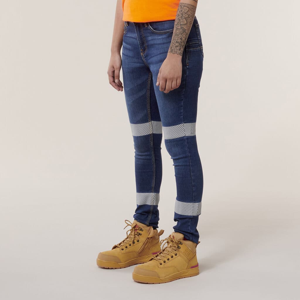 Hard Yakka Womens Taped Jeggings (Indigo)_1