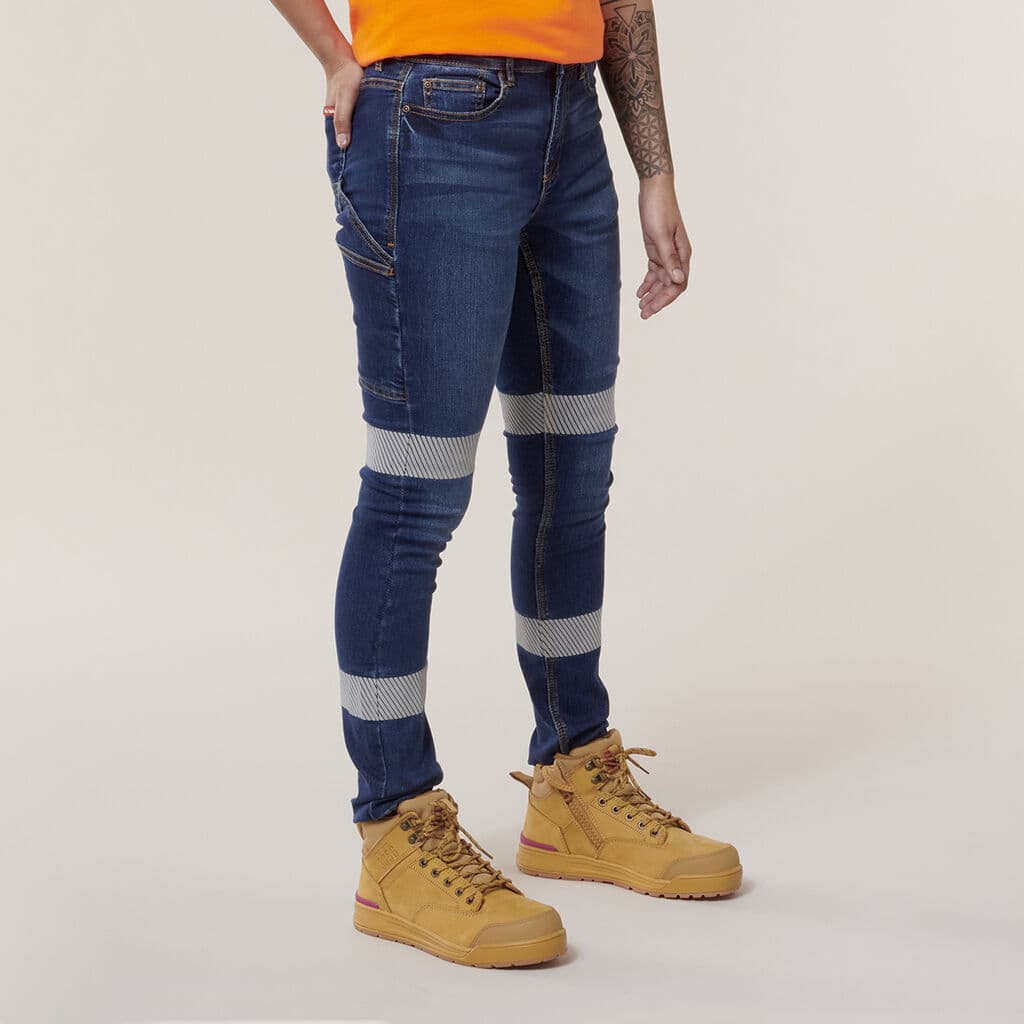 Hard Yakka Womens Taped Jeggings (Indigo)_2