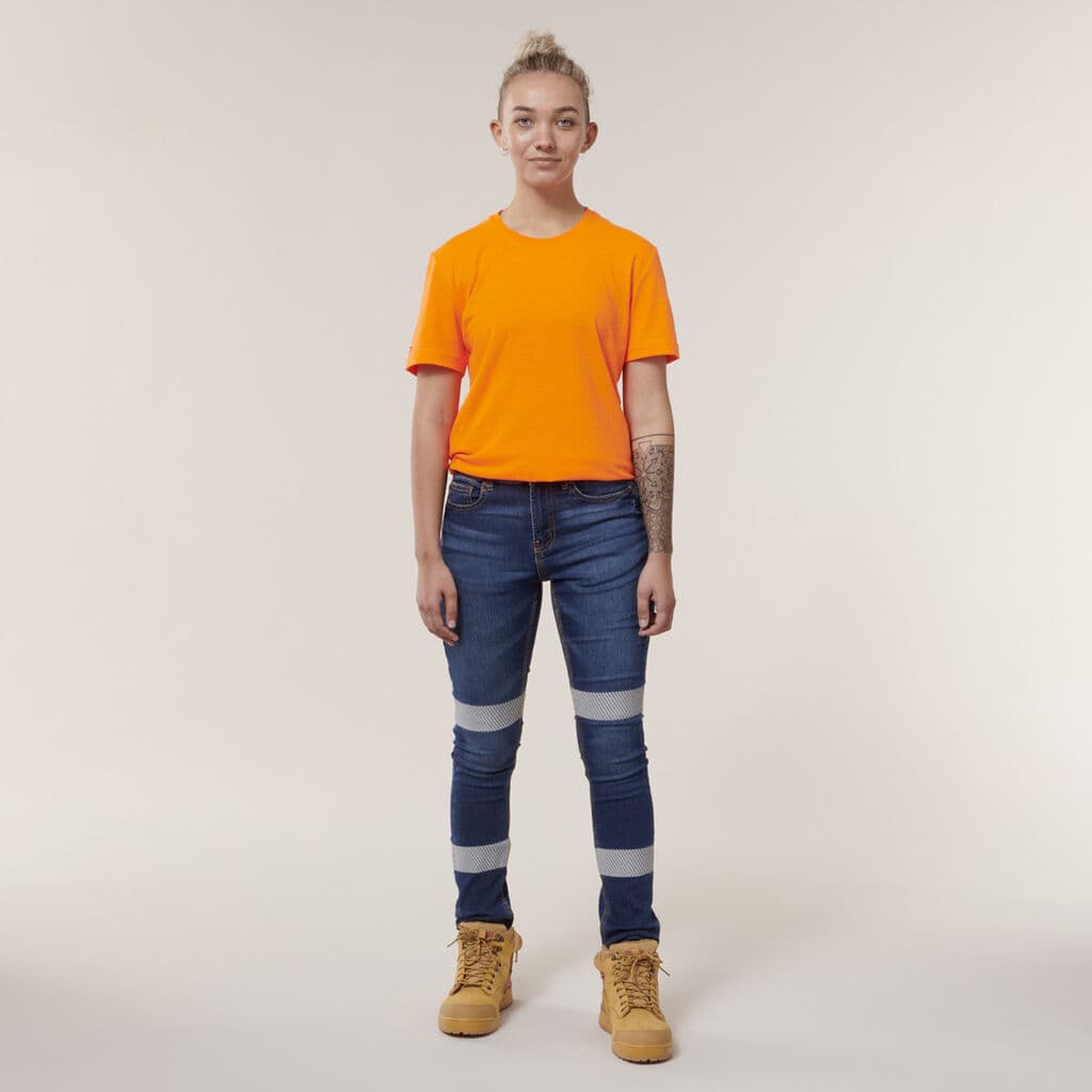 Hard Yakka Womens Taped Jeggings (Indigo)_6