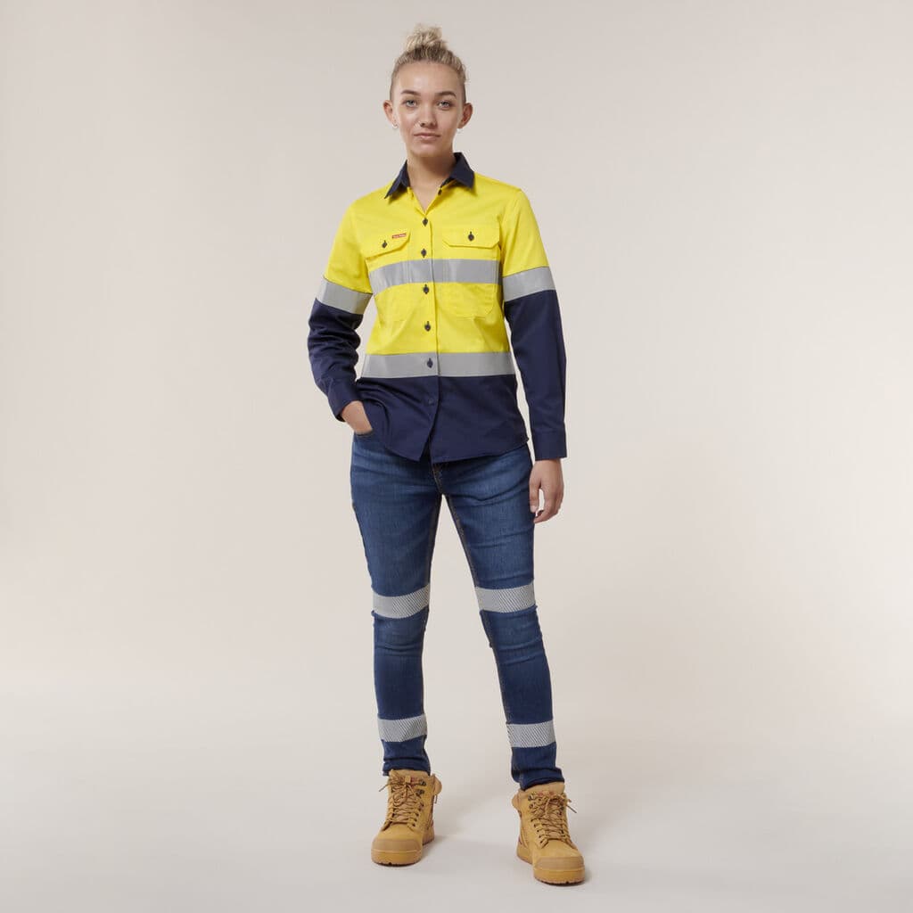 Hard Yakka Womens Taped Jeggings (Indigo)_8