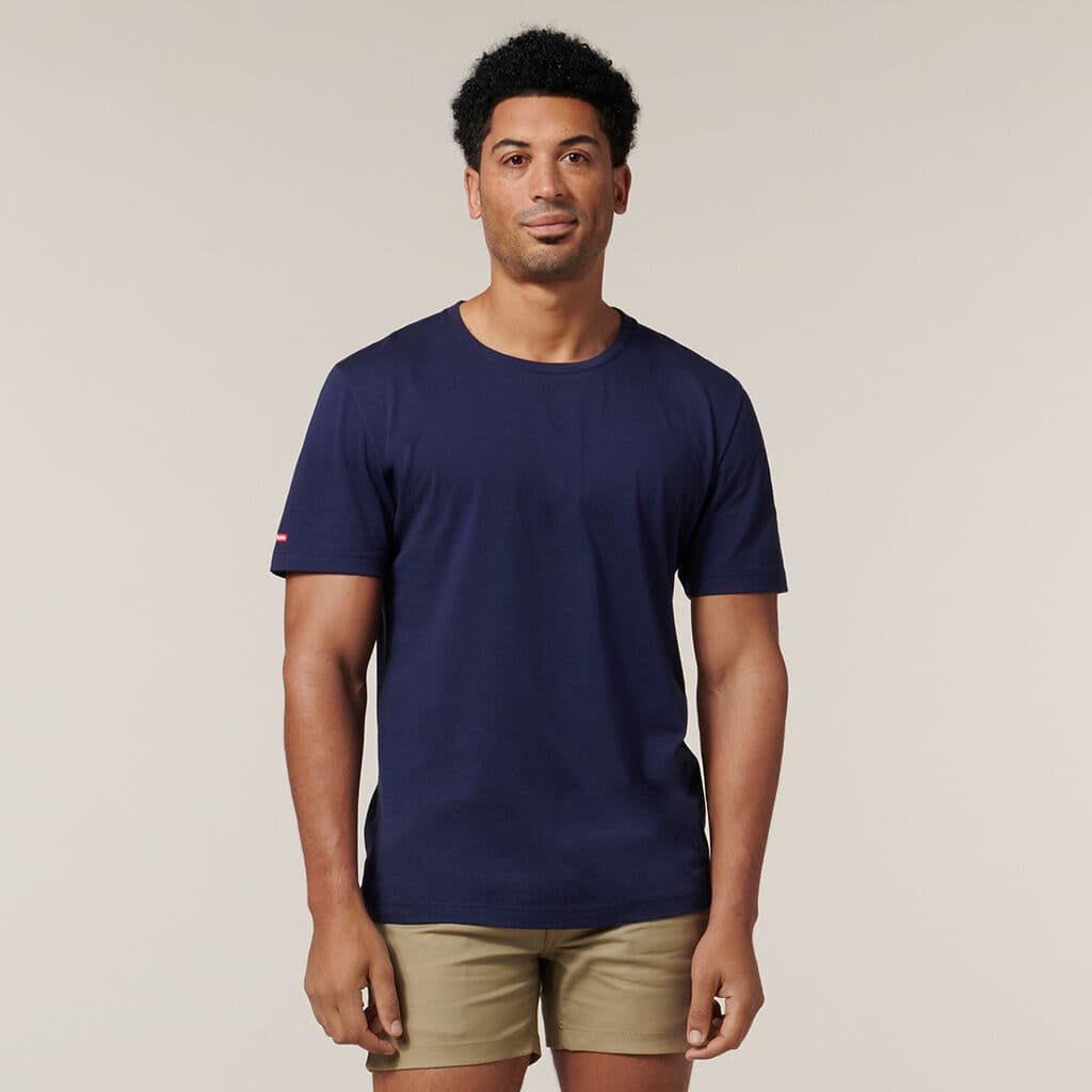 Hard Yakka Foundations Crew Neck T-Shirt (Navy)