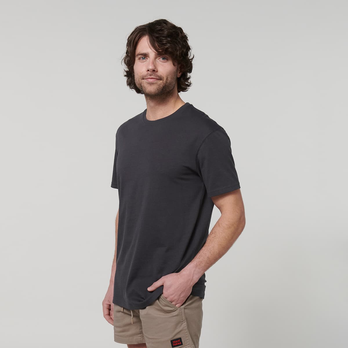 Hard Yakka Core Mens Short Sleeve Tee (Charcoal)_4