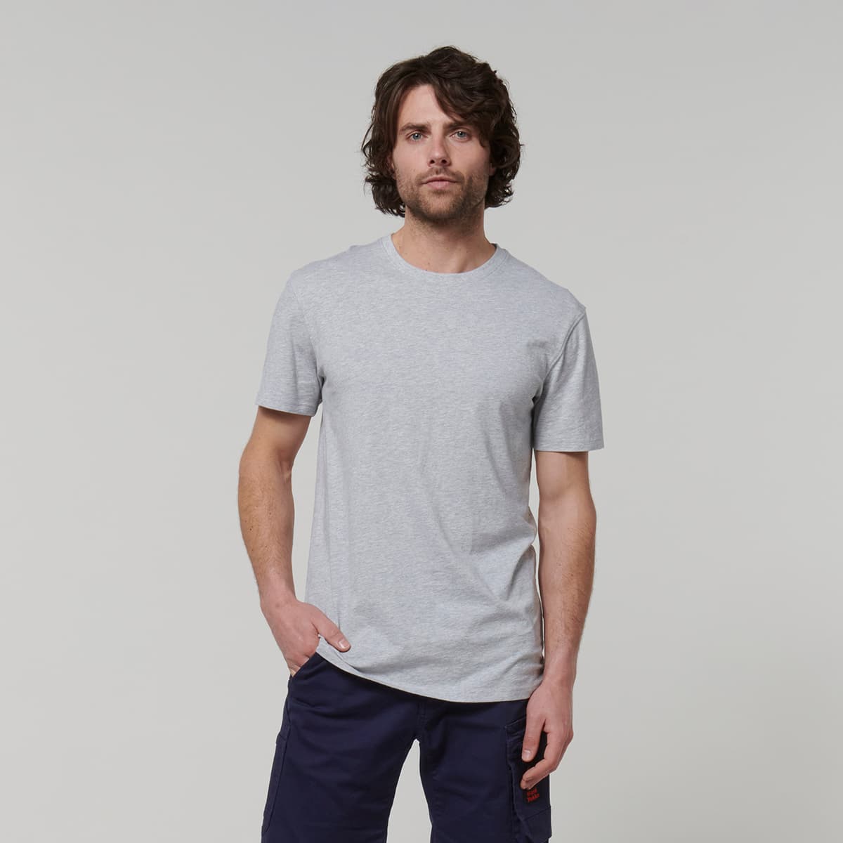 Hard Yakka Core Mens Short Sleeve Tee (Grey Marle)_2