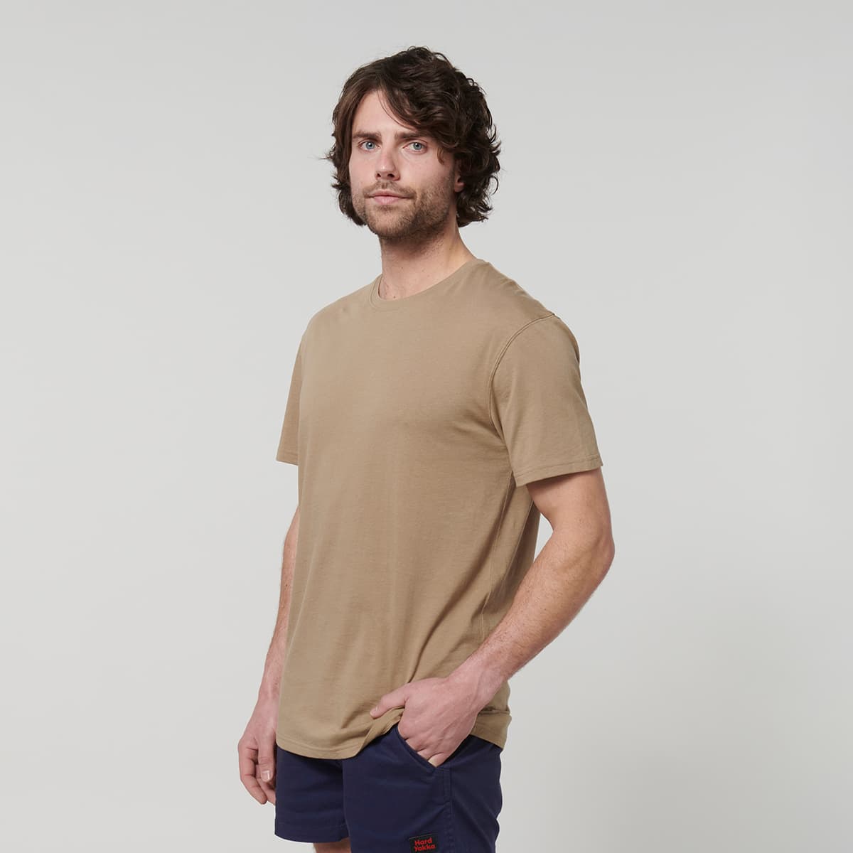 Hard Yakka Core Mens Short Sleeve Tee (Khaki)_4