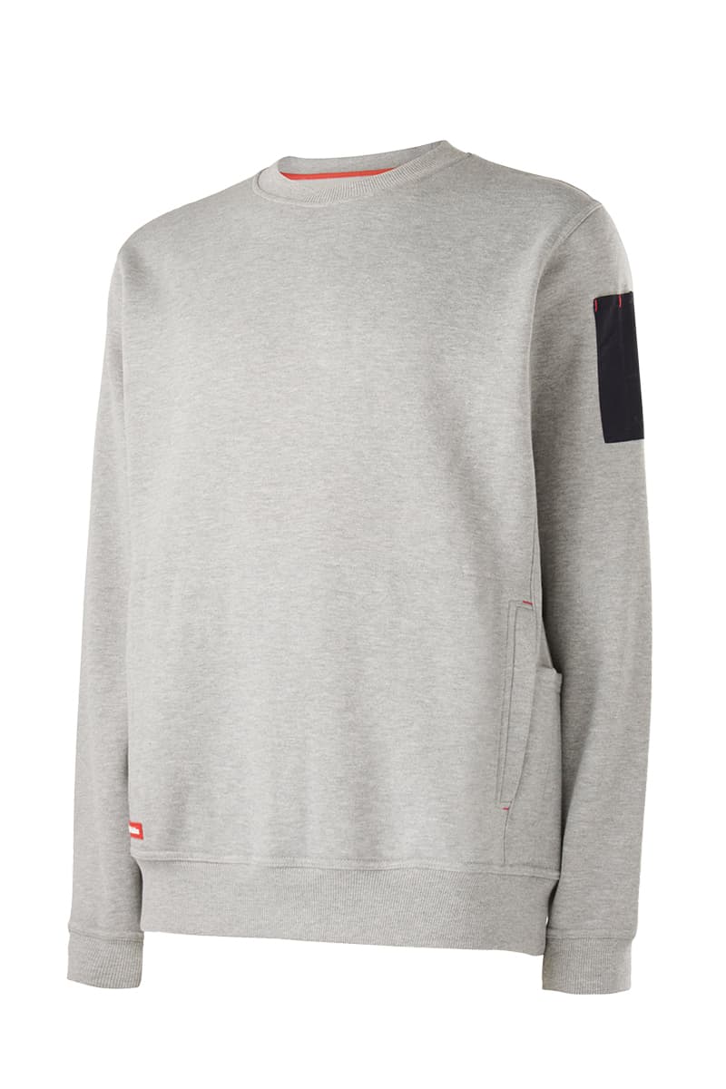 Hard Yakka Foundations Brushed Fleece Crew Neck Jumper (Grey Marl)