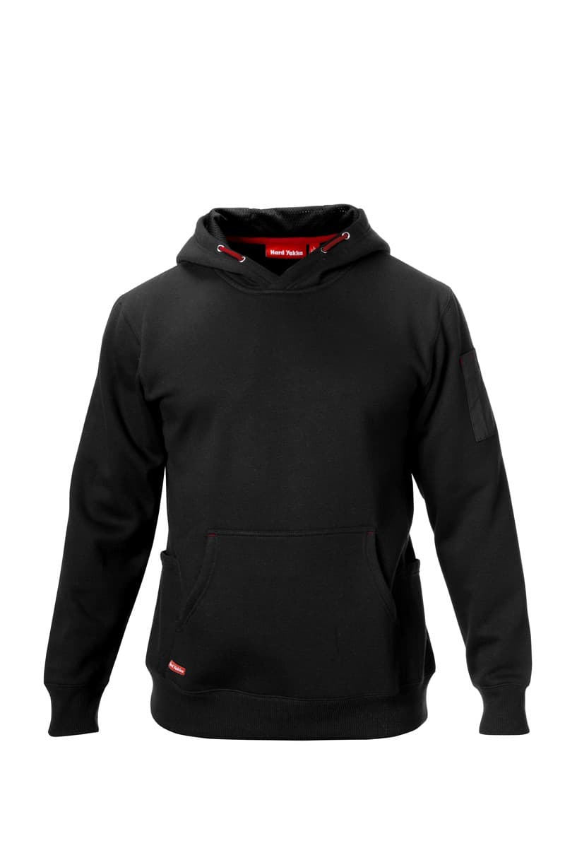 Hard Yakka Foundations Brushed Fleece Hoodie (Black)