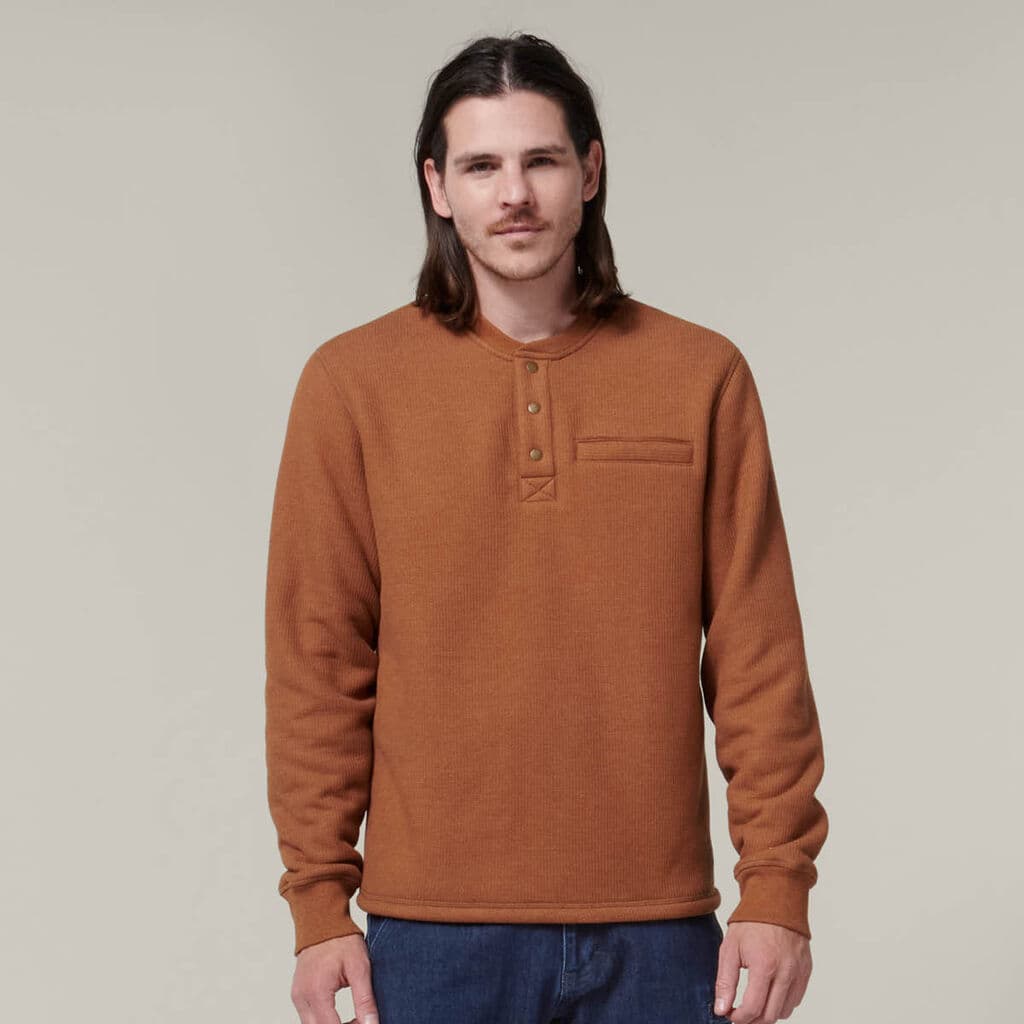 Hard Yakka Sherpa Henley (Walnut)