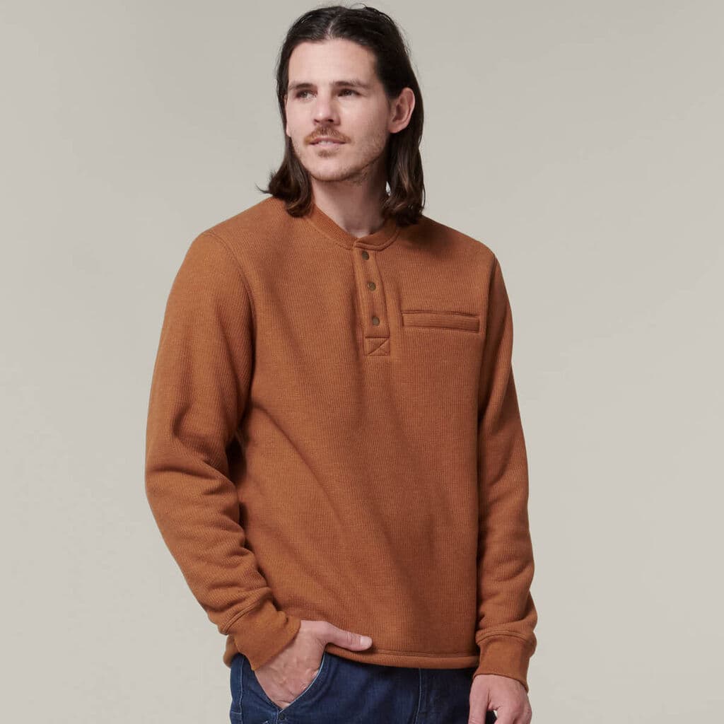 Hard Yakka Sherpa Henley (Walnut)_2