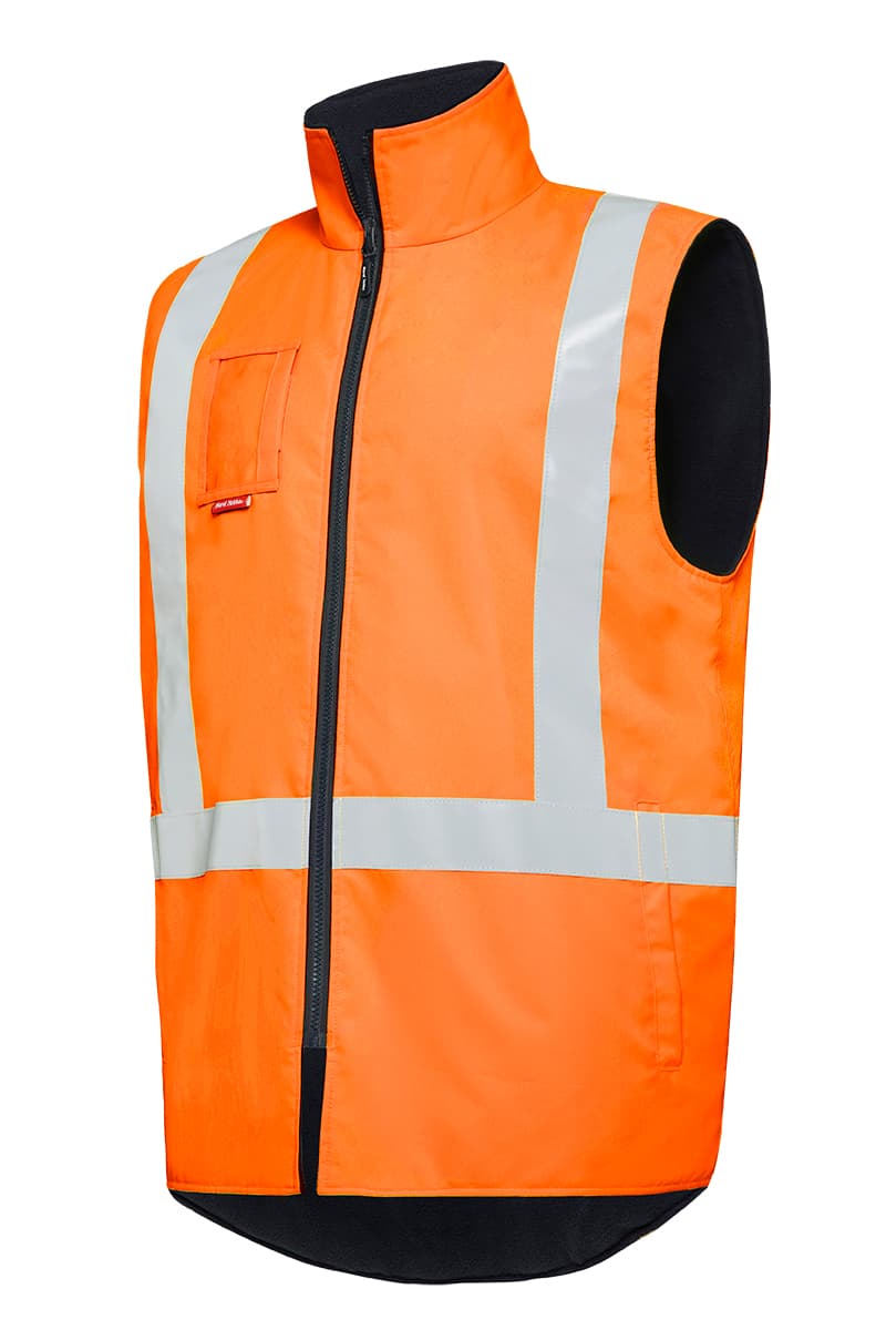 Hard Yakka Hi Visibility Vest With Tape (Safety Orange)