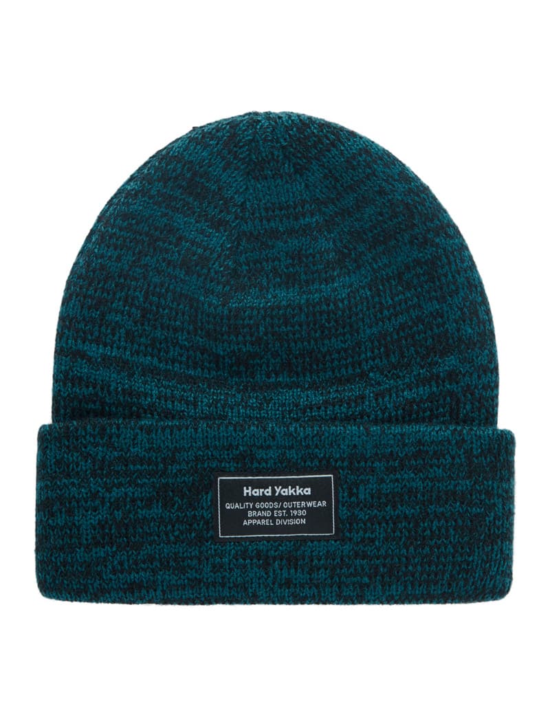 Hard Yakka 2 Tone Twist Marle Beanie (Aqua/Black/Marle)