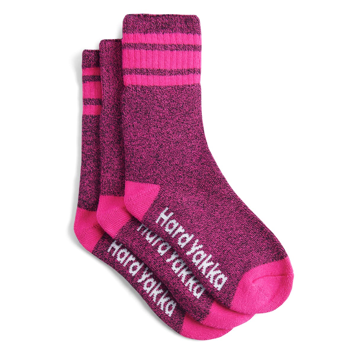 Hard Yakka Womens Bamboo 3 Pack Socks (Pink/Marle)