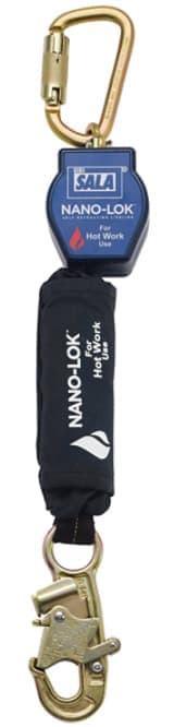 3M DBI SALA Self Retracting Lifelines Nano-Lok For Hot Work Use 1.8m Single Leg Nomex/Kevlar Fibre Webbing Lifeline (3101523)