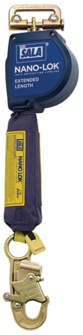 3M Nano-Lok 3.4m Extended Length Single Leg SRL with Quick Connector (3101615)