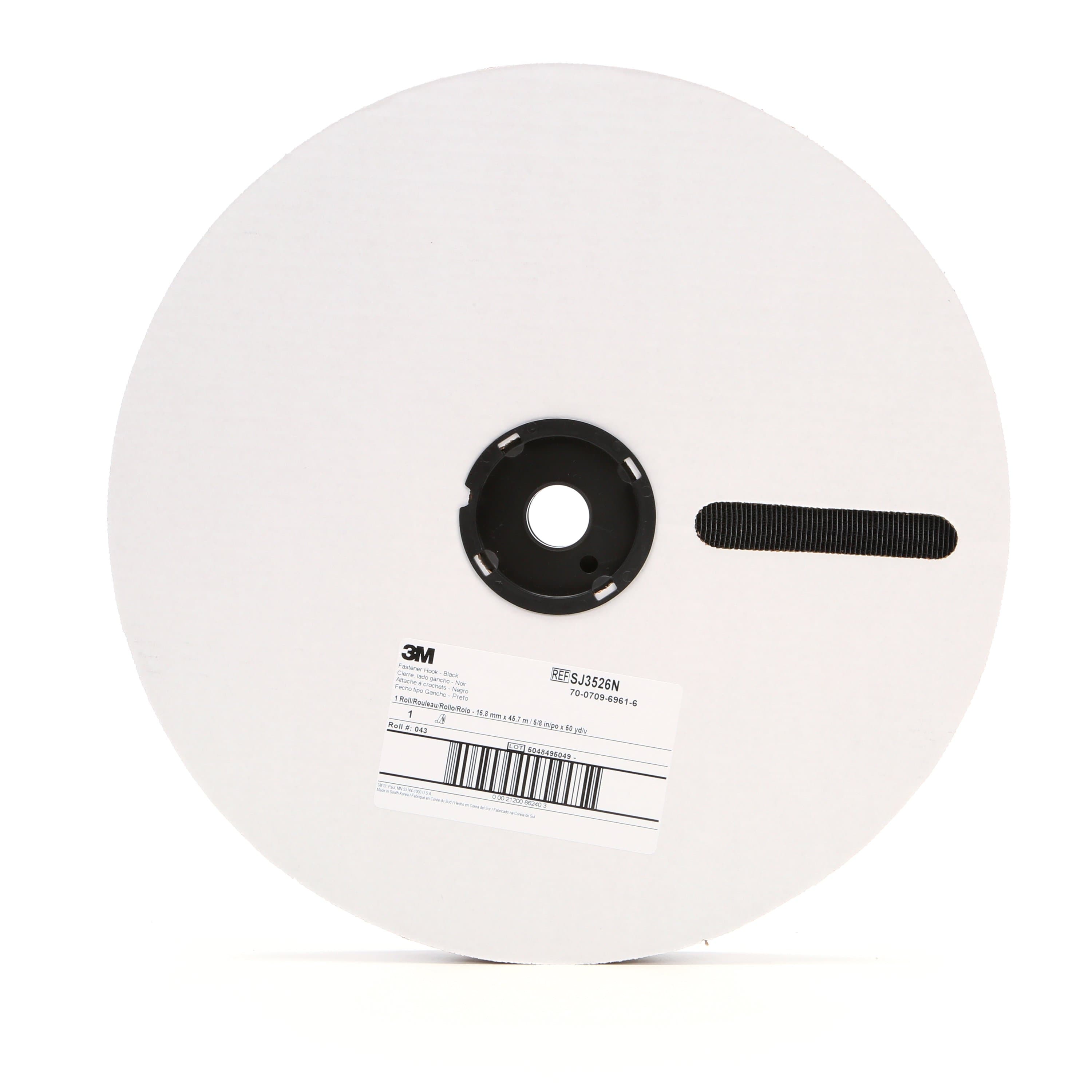 3M Reclosable Fastener SJ3526 Hook White 25mm x 45.7m (70070970036)