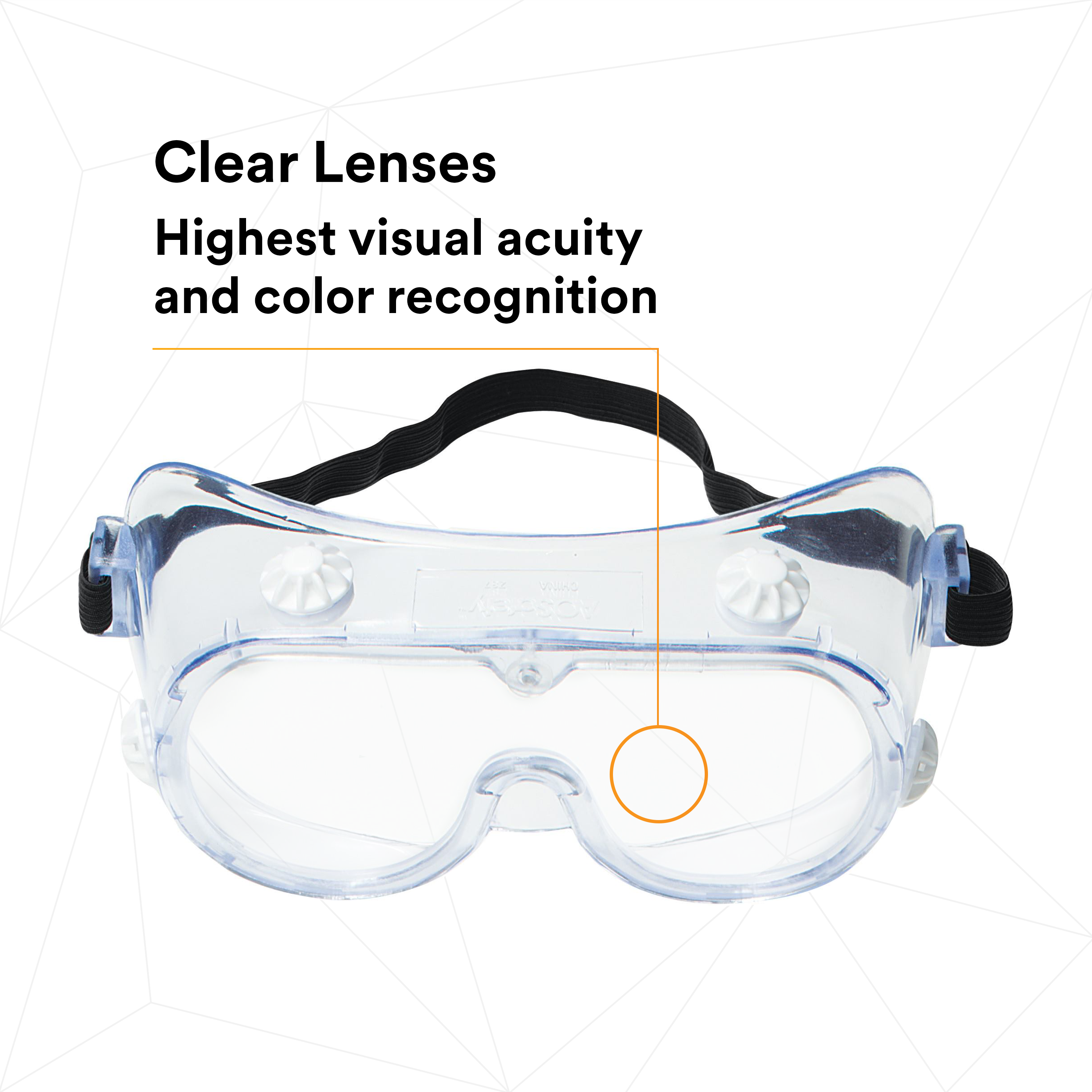 3M™ 334 Splash Safety Goggles Anti-Fog 40661-00000-10, Clear Anti Fog_2