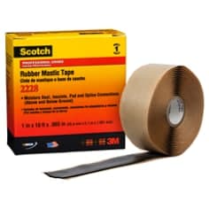 Scotch® Rubber Mastic Tape 2228, Black, 25 mm x 3 m, 12 ea/Case